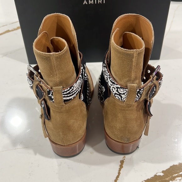 Amiri men bandana suede tan Chelsea boots size 9 (eu 42) - Picture 5 of 8